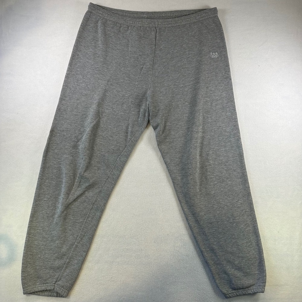 USA Olympic Team Sweatpants XL Gray JCPenney Exclusive Fleece Joggers Vintage